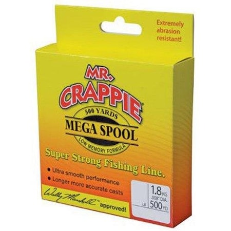Mr. Crappie Monfilament Line Mega Spool 4Lb 500Yd Camo MC4FSCM